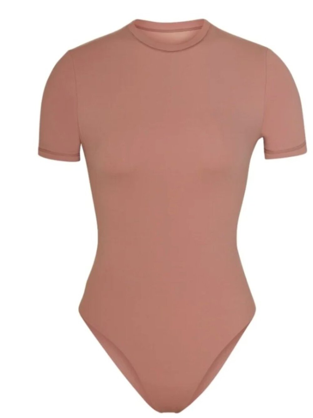 SKIMS FITS EVERYBODY T-SHIRT BODYSUIT Thong ROSE CLAY Size Small